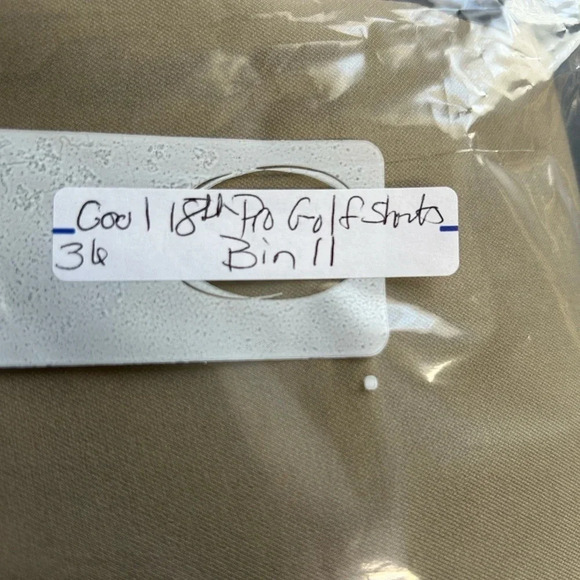 Haggar Mens 36  Cool 18 Pro Expandable Waist Comfort Stretch Shorts‎ Khaki - Picture 13 of 13